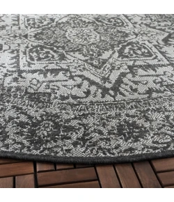 Safavieh Beach House BHS139 Light Grey / Charcoal 2'-2" X 10' Runner Area Rug