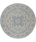 Safavieh Beach House BHS139 Cream / Blue 4' X 4' Round Area Rug