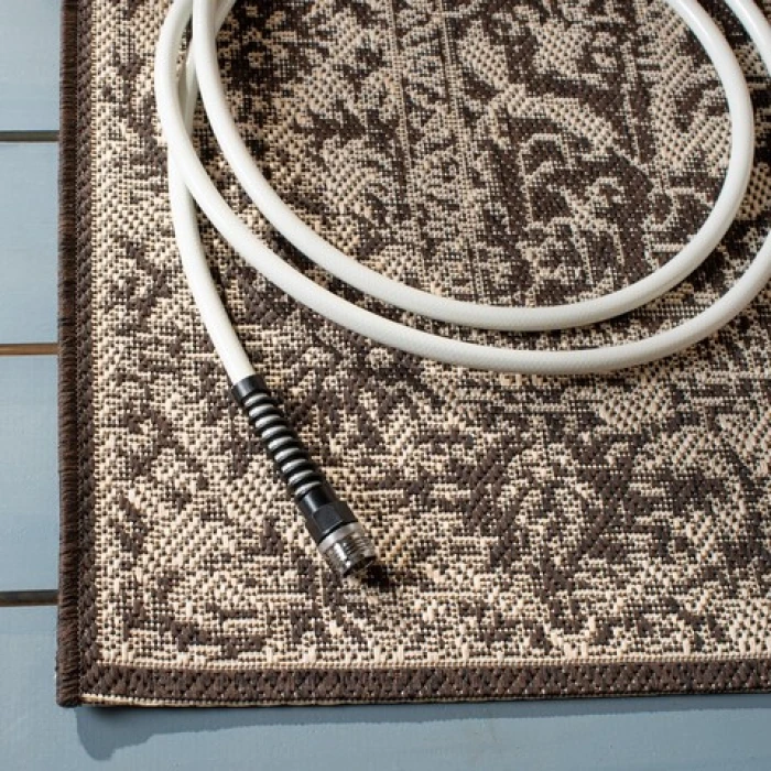 Safavieh Beach House BHS139 Creme / Brown 5'-3" X 7'-6" Rectangle Area Rug