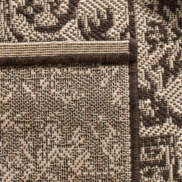 Safavieh Beach House BHS139 Creme / Brown 5'-3" X 7'-6" Rectangle Area Rug