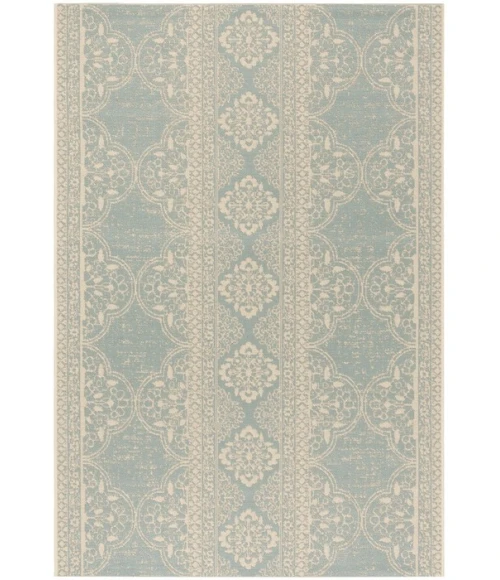 Safavieh Beach House BHS174 Cream / Aqua 8' X 10' Rectangle Area Rug