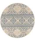 Safavieh Beach House BHS174 Blue / Creme 6'-7" X 6'-7" Round Area Rug