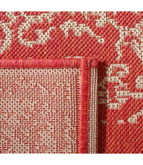 Safavieh Beach House BHS180 Red / Creme 2'-2" X 8' Runner Area Rug