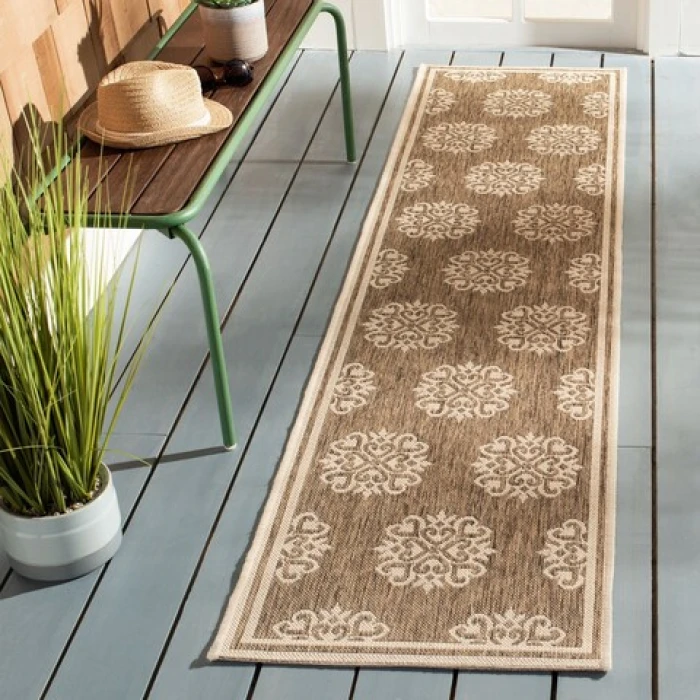 Safavieh Beach House BHS181 Beige / Cream 2'-2" X 10' Runner Area Rug