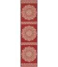 Safavieh Beach House BHS183 Red / Creme 2'-2" X 12' Runner Area Rug
