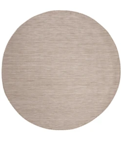Safavieh Beach House BHS218 Beige 5'-3" X 5'-3" Round Area Rug