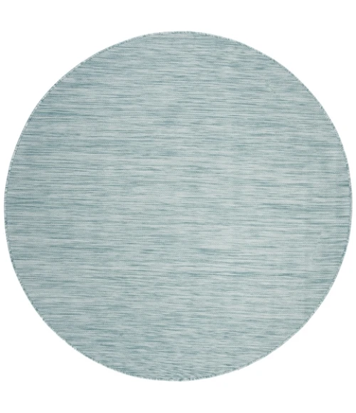 Safavieh Beach House BHS218 Aqua 6'-7" X 6'-7" Round Area Rug