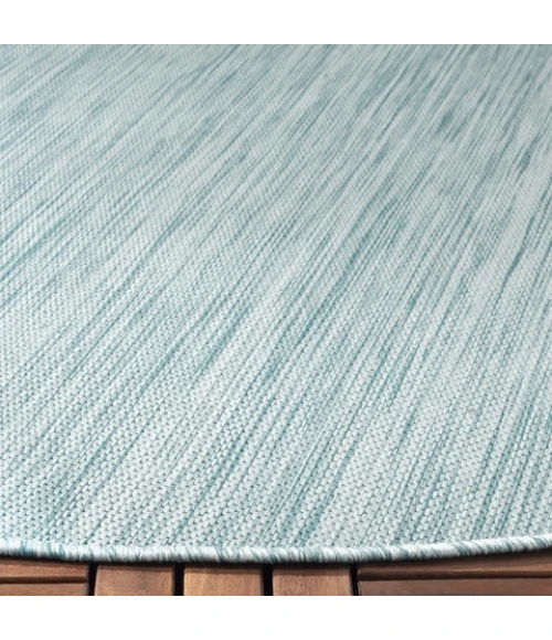 Safavieh Beach House BHS218 Aqua 6'-7" X 6'-7" Square Area Rug