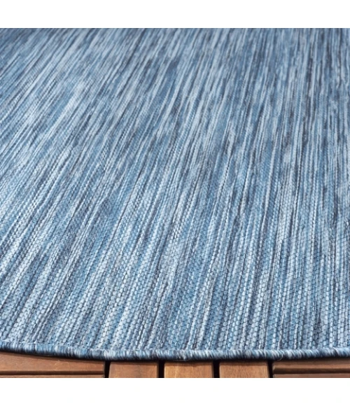 Safavieh Beach House BHS218 Blue 6'-7" X 6'-7" Square Area Rug