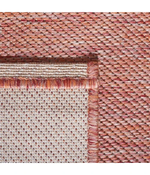 Safavieh Beach House BHS218 Rust 6'-7" X 6'-7" Square Area Rug
