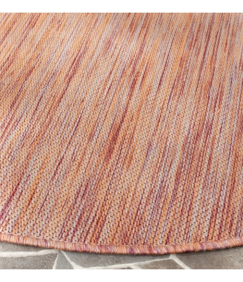 Safavieh Beach House BHS218 Rust 6'-7" X 6'-7" Square Area Rug
