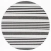 Safavieh Beach House BHS222 Light Grey / Charcoal 6'-7" X 6'-7" Round Area Rug