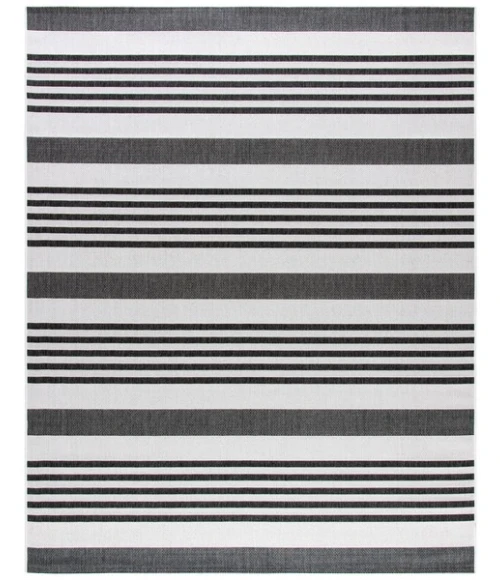 Safavieh Beach House BHS222 Light Grey / Charcoal 4' X 6' Rectangle Area Rug