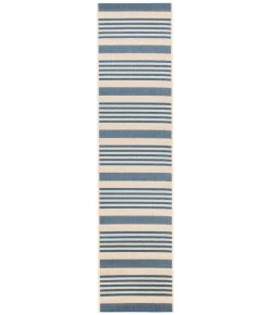 Safavieh Beach House BHS222 Beige / Blue 2'-2" X 12' Runner Area Rug