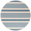 Safavieh Beach House BHS222 Beige / Blue 6'-7" X 6'-7" Round Area Rug