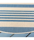 Safavieh Beach House BHS222 Beige / Blue 6'-7" X 6'-7" Round Area Rug