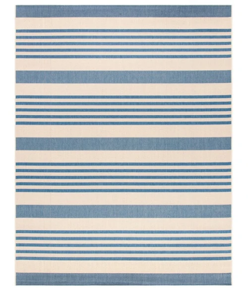 Safavieh Beach House BHS222 Beige / Blue 6'-7" X 6'-7" Square Area Rug
