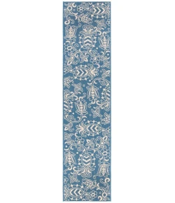 Safavieh Beach House BHS246 Blue / Beige 2'-2" X 8' Runner Area Rug