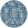 Safavieh Beach House BHS246 Blue / Beige 6'-7" X 6'-7" Round Area Rug