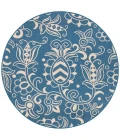 Safavieh Beach House BHS246 Blue / Beige 6'-7" X 6'-7" Round Area Rug