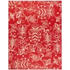 Safavieh Beach House BHS246 Red / Beige 6'-7" X 6'-7" Square Area Rug