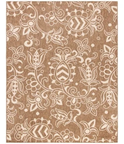 Safavieh Beach House BHS246 Brown / Beige 6'-7" X 6'-7" Round Area Rug