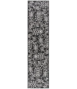 Safavieh Beach House BHS246 Black / Light Grey 2'-2" X 8' Runner Area Rug