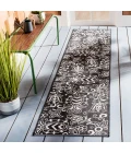 Safavieh Beach House BHS246 Black / Light Grey 2'-2" X 8' Runner Area Rug