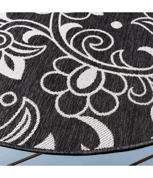 Safavieh Beach House BHS246 Black / Light Grey 2'-2" X 8' Runner Area Rug