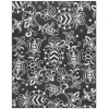 Safavieh Beach House BHS246 Black / Light Grey 6'-7" X 6'-7" Square Area Rug