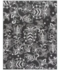 Safavieh Beach House BHS246 Black / Light Grey 6'-7" X 6'-7" Square Area Rug