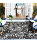 Safavieh Beach House BHS246 Black / Light Grey 6'-7" X 6'-7" Square Area Rug