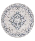 Safavieh Blair Washable BLR200 Beige / Navy 6'-7" X 6'-7" Round Area Rug