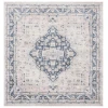 Safavieh Blair Washable BLR200 Beige / Navy 6'-7" X 6'-7" Square Area Rug