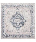 Safavieh Blair Washable BLR200 Beige / Navy 6'-7" X 6'-7" Square Area Rug