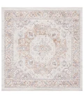 Safavieh Blair Washable BLR202 Beige / Rust 6'-7" X 6'-7" Square Area Rug