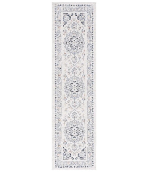 Safavieh Blair Washable BLR204 Beige / Grey Navy 2'-2" X 8' Runner Area Rug