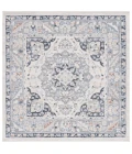 Safavieh Blair Washable BLR204 Beige / Grey Navy 6'-7" X 6'-7" Square Area Rug