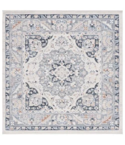 Safavieh Blair Washable BLR204 Beige / Grey Navy 6'-7" X 6'-7" Square Area Rug