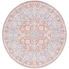 Safavieh Blair Washable BLR206 Rose / Grey 6'-7" X 6'-7" Round Area Rug