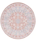 Safavieh Blair Washable BLR206 Rose / Grey 6'-7" X 6'-7" Round Area Rug