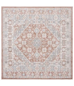 Safavieh Blair Washable BLR206 Rose / Grey 6'-7" X 6'-7" Square Area Rug