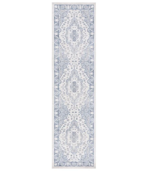 Safavieh Blair Washable BLR208 Beige / Grey Blue 2'-2" X 8' Runner Area Rug