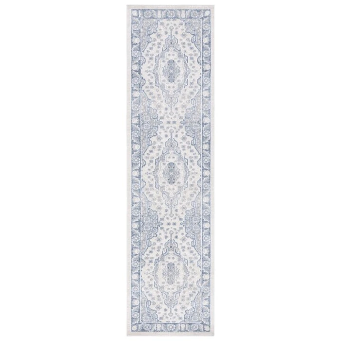 Safavieh Blair Washable BLR208 Beige / Grey Blue 2'-2" X 8' Runner Area Rug