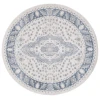Safavieh Blair Washable BLR208 Beige / Grey Blue 6'-7" X 6'-7" Round Area Rug