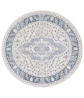 Safavieh Blair Washable BLR208 Beige / Grey Blue 6'-7" X 6'-7" Round Area Rug