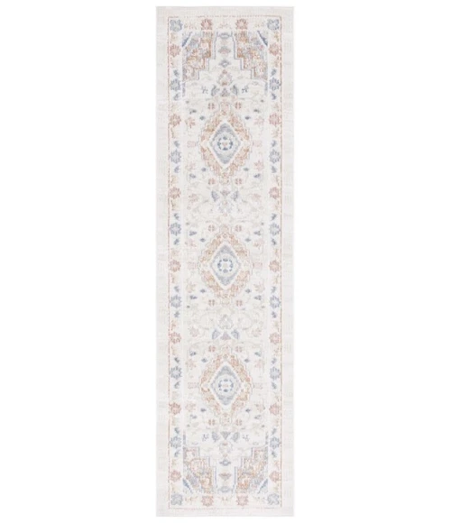 Safavieh Blair Washable BLR214 Beige / Rust 2'-2" X 8' Runner Area Rug