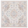 Safavieh Blair Washable BLR214 Beige / Rust 6'-7" X 6'-7" Square Area Rug