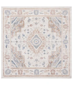 Safavieh Blair Washable BLR214 Beige / Rust 6'-7" X 6'-7" Square Area Rug