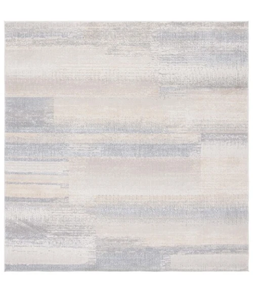 Safavieh Blair Washable BLR216 Grey / Beige 6'-7" X 6'-7" Square Area Rug